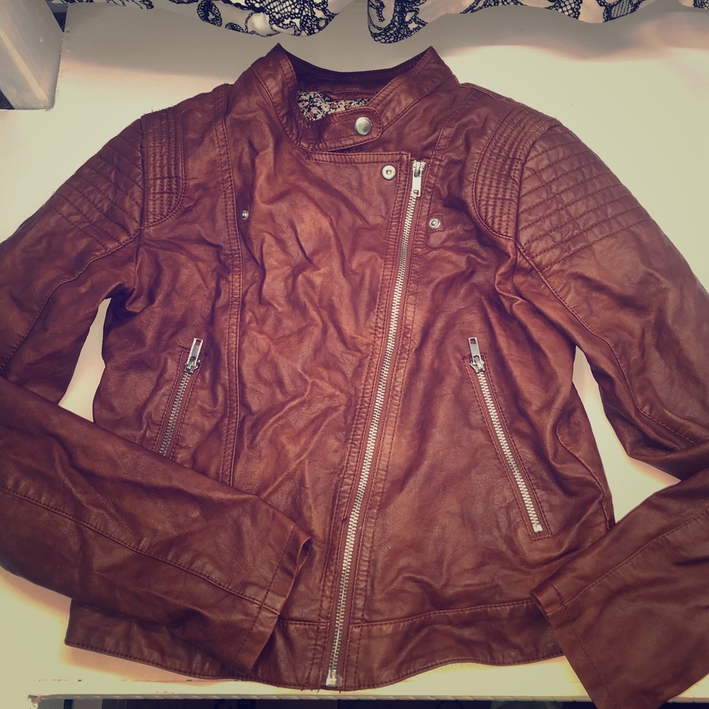 Girls faux leather jacket